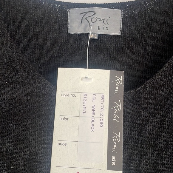 NEW Roni Bis Black Knit Shell M/L - Picture 3 of 5